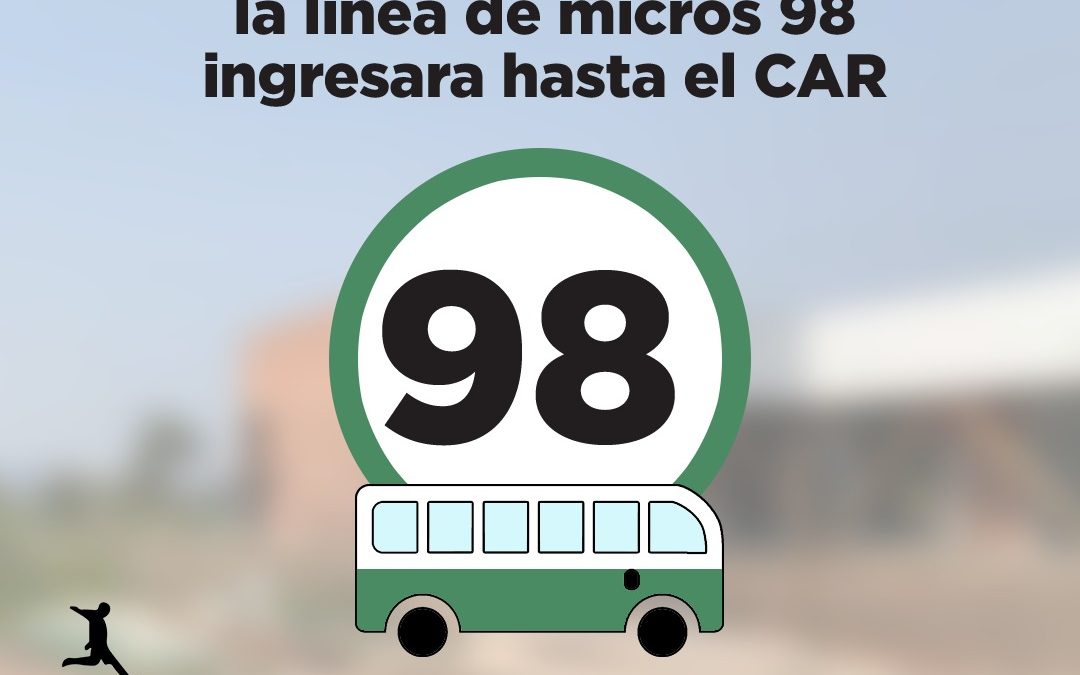 ACUERDO PARA QUE LA LÍNEA 98 DE MICROS LLEGUE HASTA EL CAR