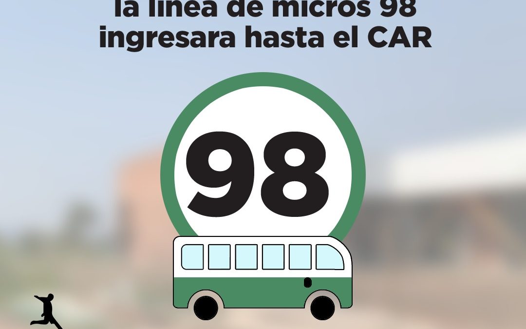 ACUERDO PARA QUE LA LÍNEA 98 DE MICROS LLEGUE HASTA EL CAR