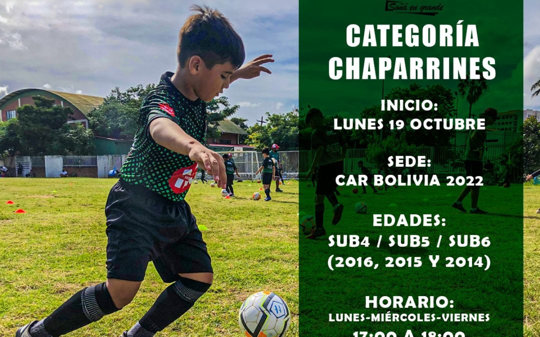 CATEGORÍA CHAPARRINES! UN NUEVO PROGRAMA PARA LOS MÁS PEQUEÑOS