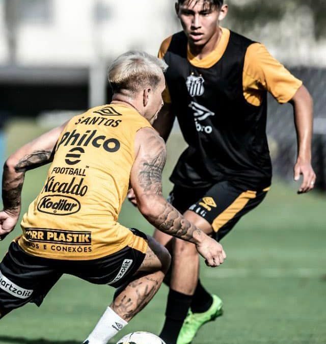 MIGUEL TERCEROS EN PRACTICA CON EL PLANTEL PROFESIONAL DE SANTOS F.C